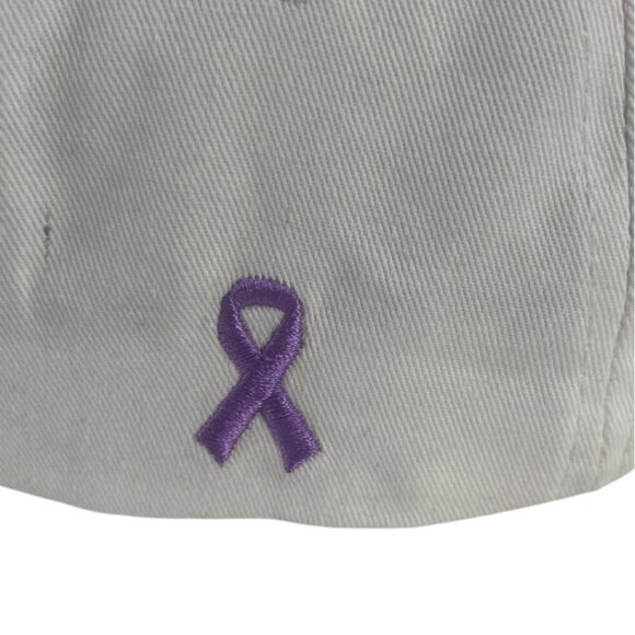 Pittsburgh Penguins Hat Cap Womens White Purple UPMC Hillman Cancer Center - Picture 7 of 9